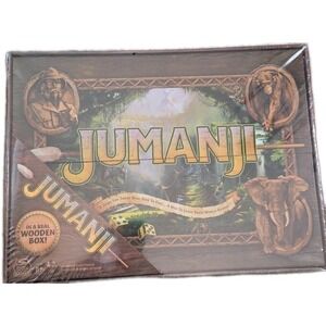 Jumanji Board Game Wooden Box Classic Retro Real Wood Case NEW SEALED